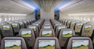 Ethiopian Airlines Boeing 787 Dreamliner cabin interior